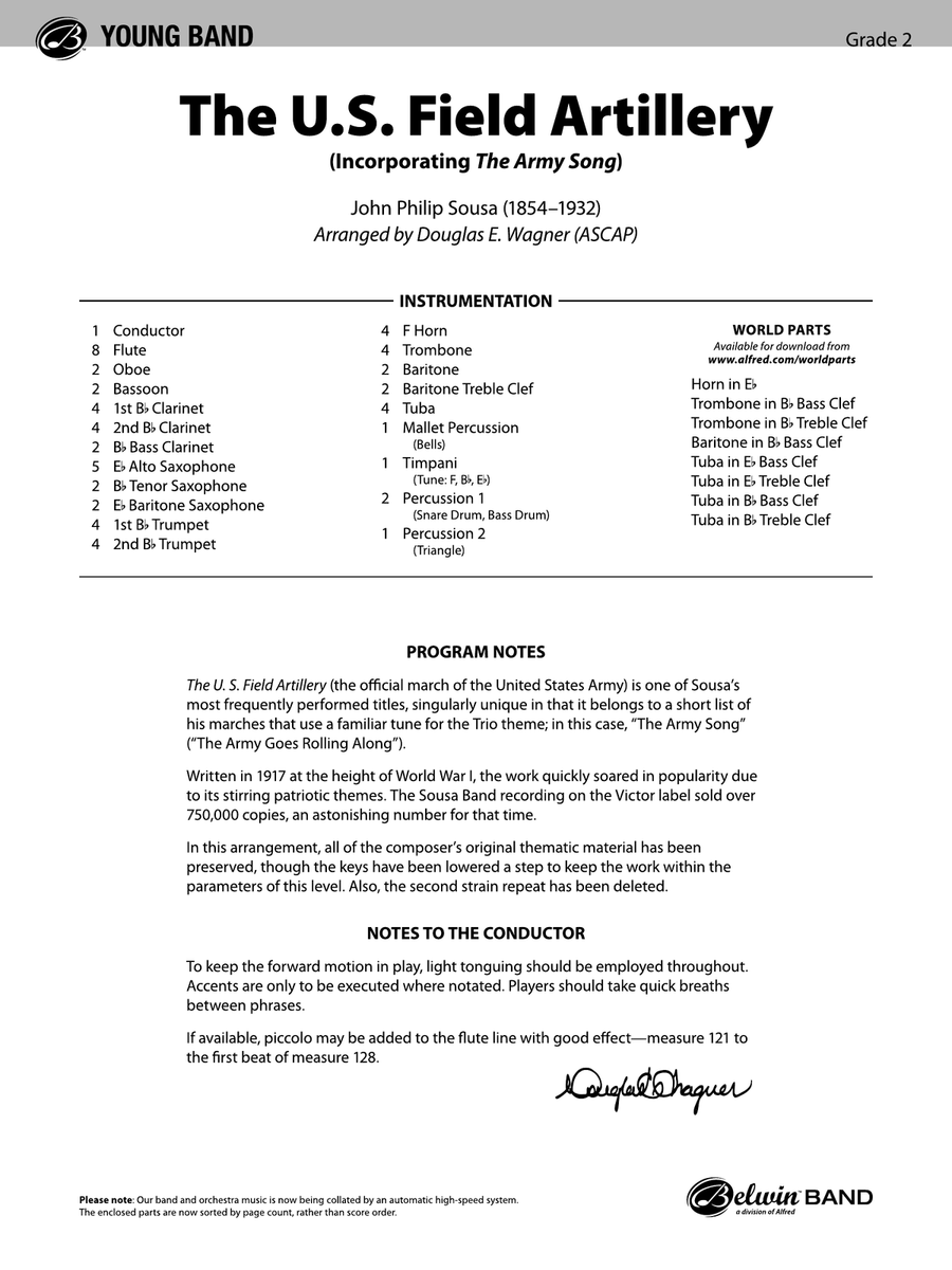 The U.S. Field Artillery: Score