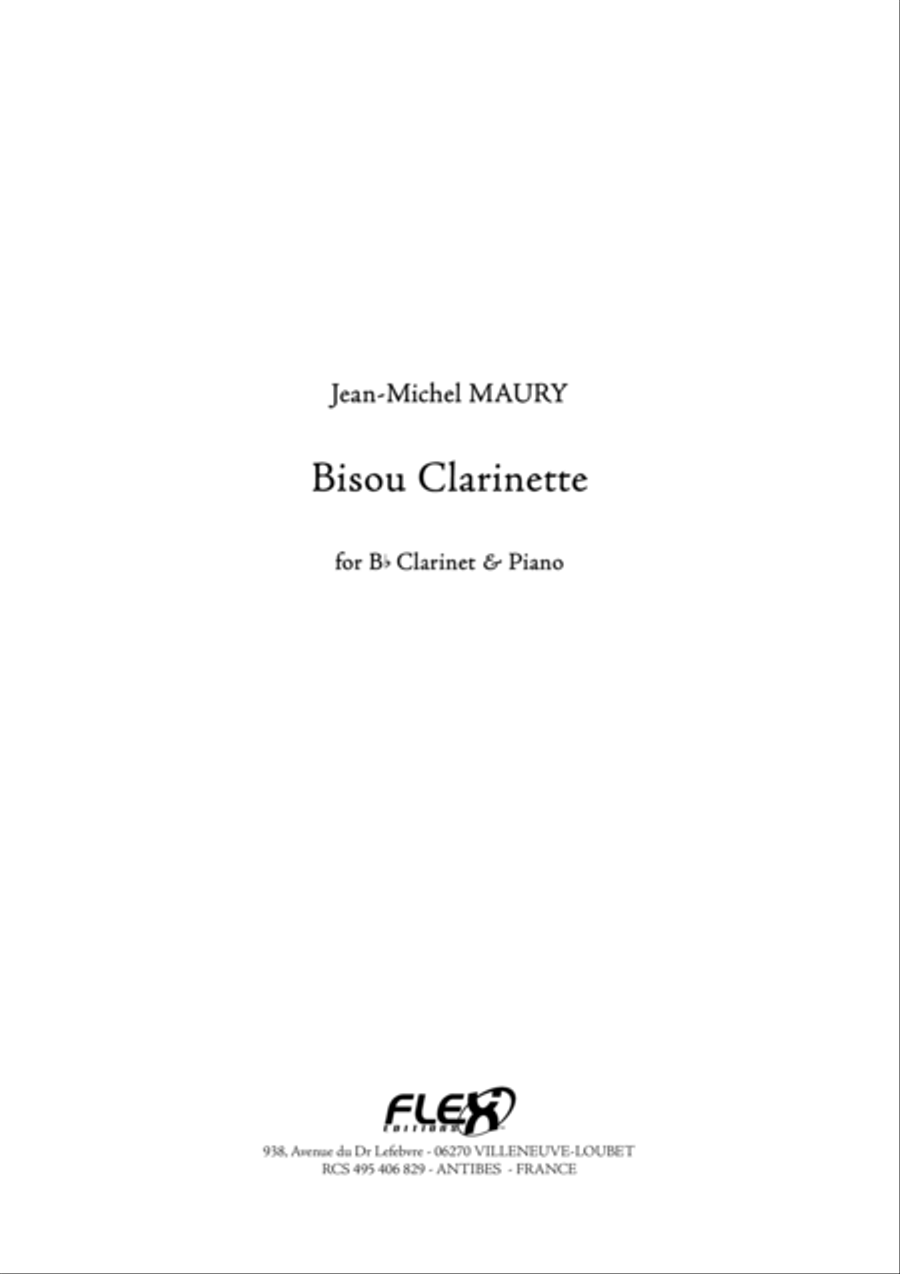 Bisou Clarinette B-Flat Clarinet scores gallery preview page 1