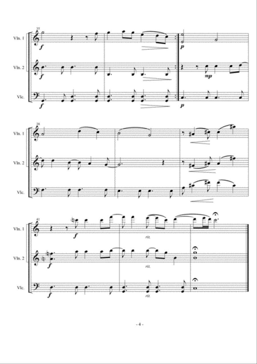 You Are The Sunshine Of My Life String Trio scores gallery preview page 4