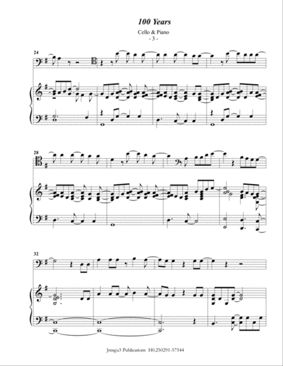 100 Years Piano scores gallery preview page 3