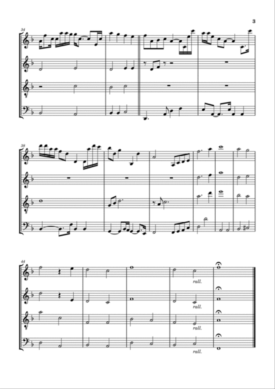 Beneath The Pale Moonlight Woodwind Quartet scores gallery preview page 4