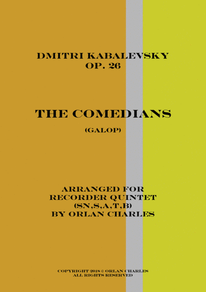 Dmitri Kabalevsky - The Comedians - Galop - for recorder quintet