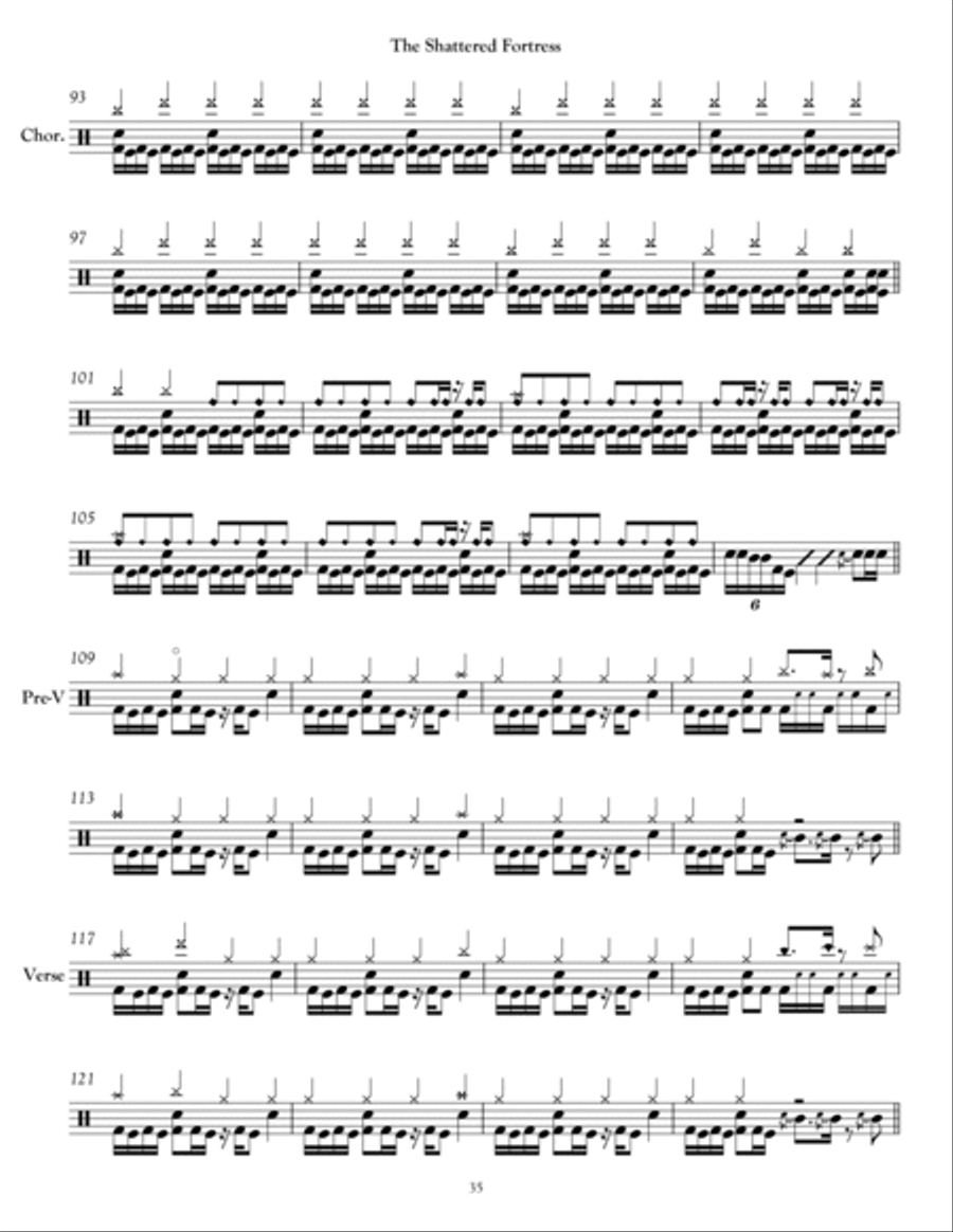 The Shattered Fortress The Shattered Fortress Drum Set scores gallery preview page 4