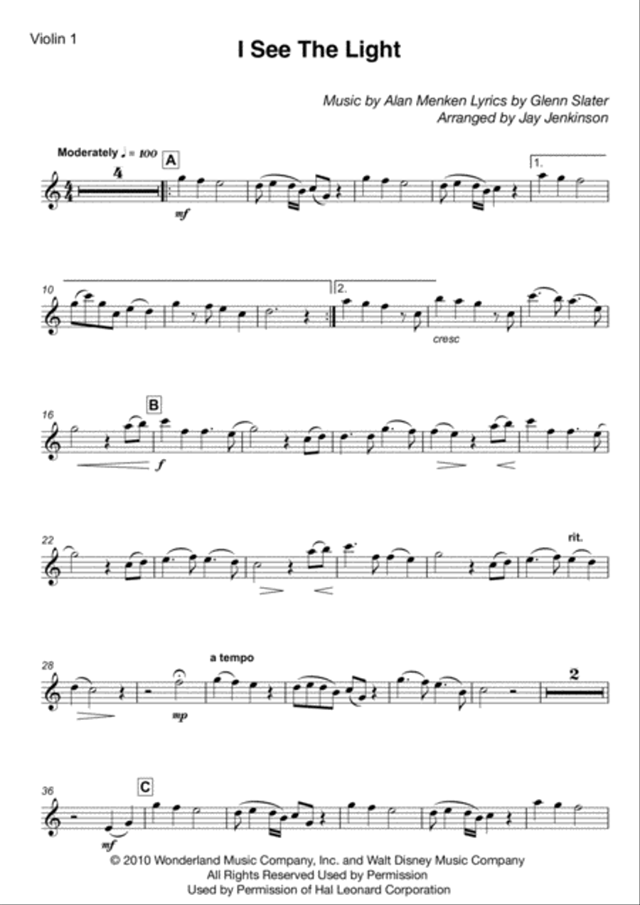 I See The Light String Quartet scores gallery preview page 2