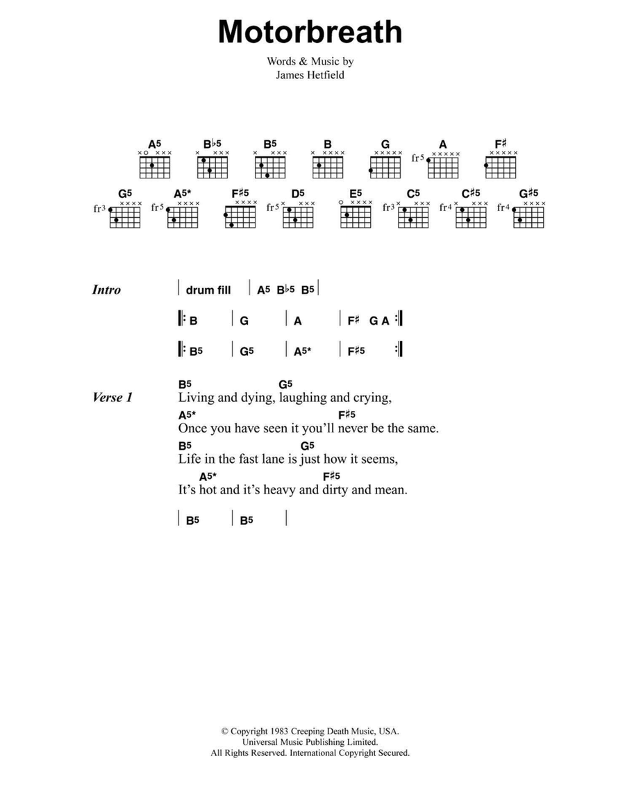 Motorbreath Electric Guitar scores gallery preview page 1