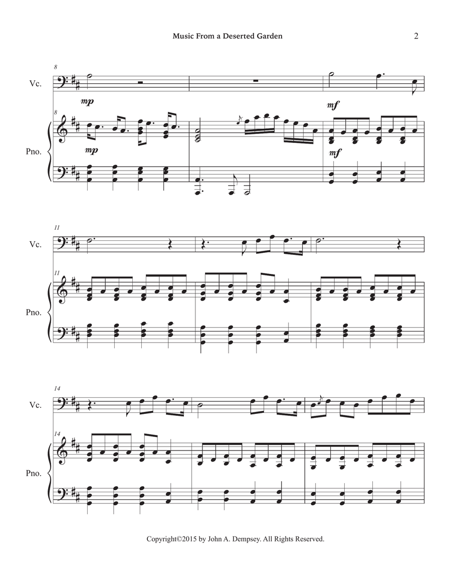 Music From a Deserted Garden (Cello and Piano) Piano scores gallery preview page 6