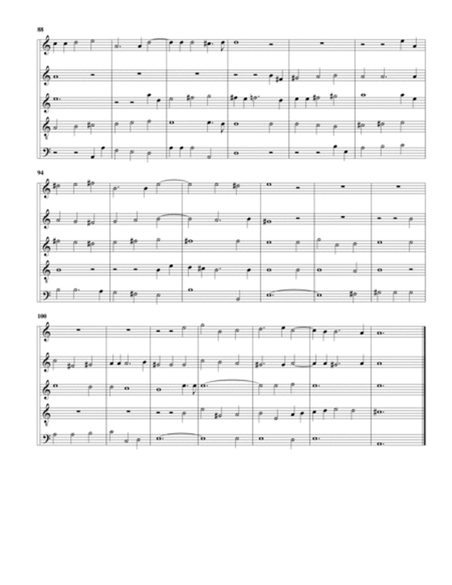 Lord, how long wilt Thou be angry (arrangement for 5 recorders (SSATB))