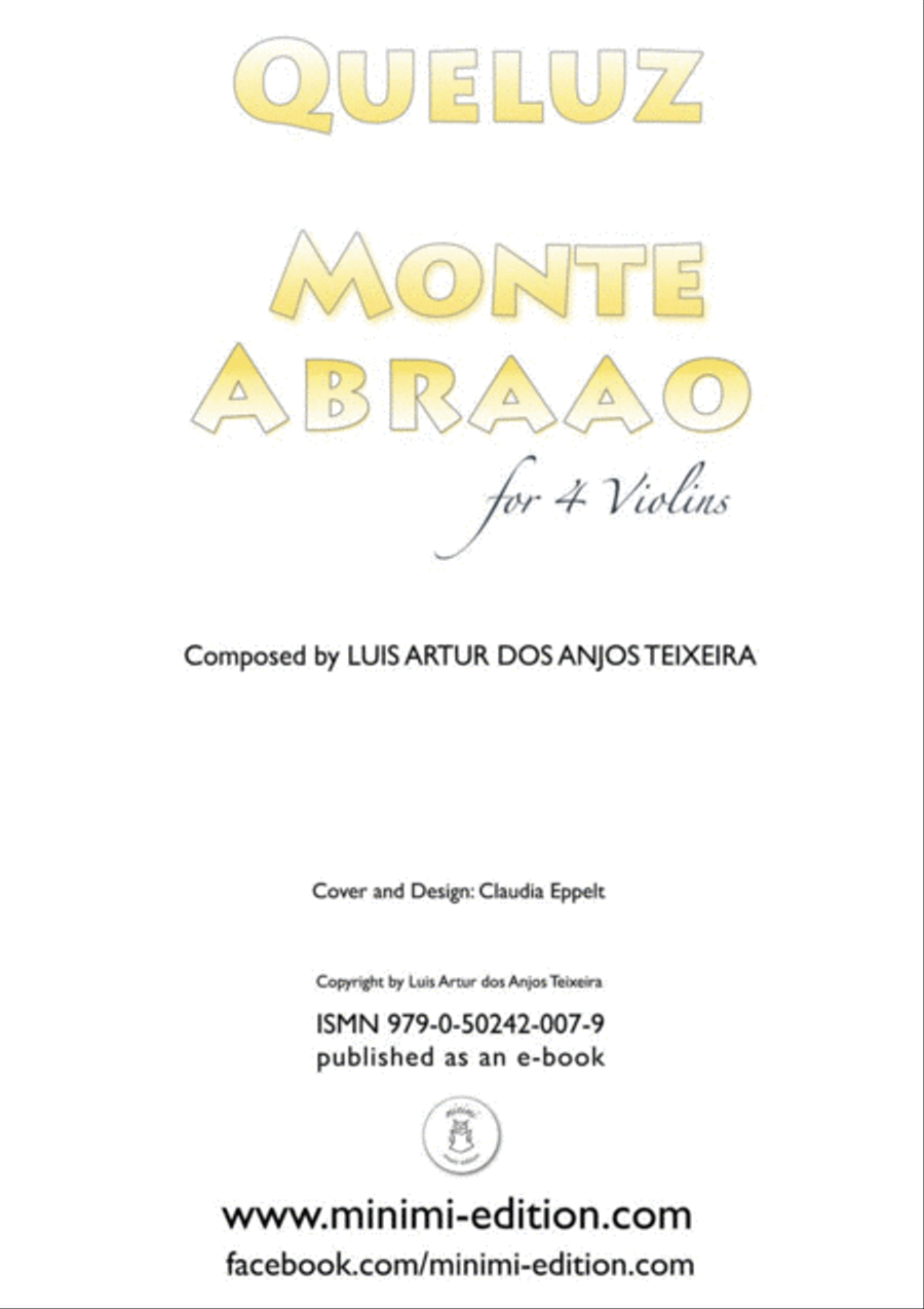 Queluz Monte Abraao for 4 Violins String Quartet scores gallery preview page 2