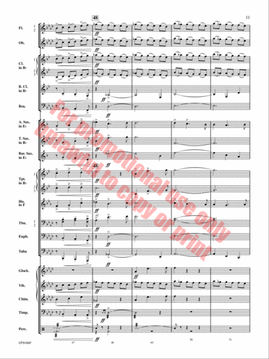 The Last to Fall Concert Band scores gallery preview page 12