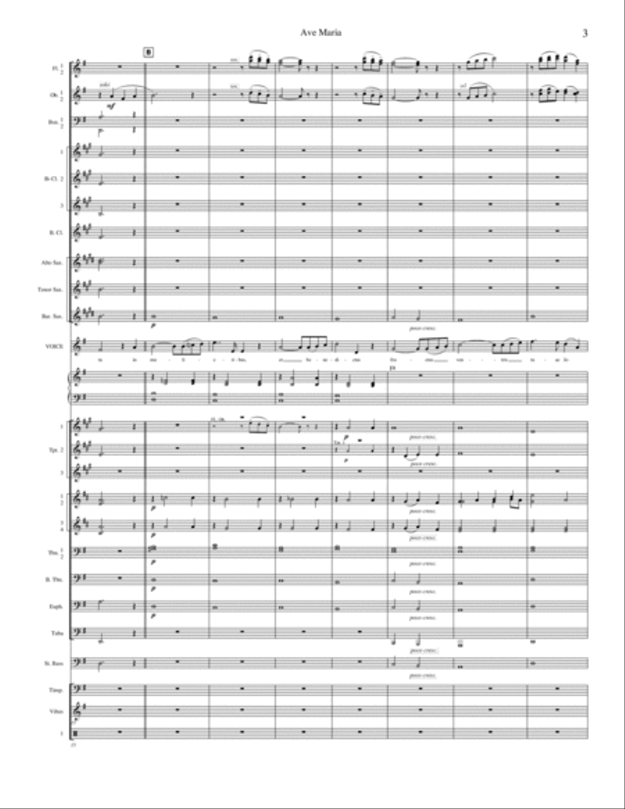 Ave Maria Concert Band scores gallery preview page 4