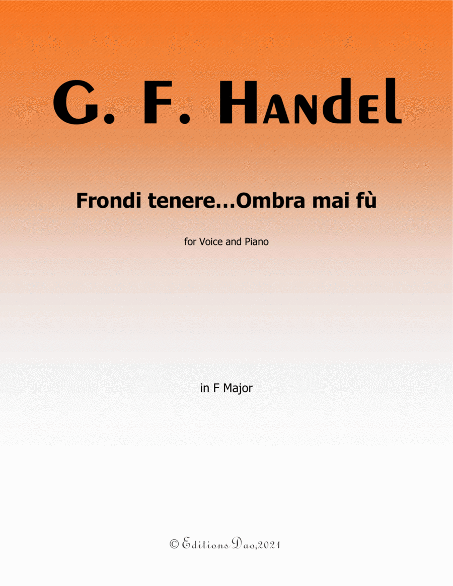 Frondi tenere...Ombra mai fu,by Handel,in G Major image number null