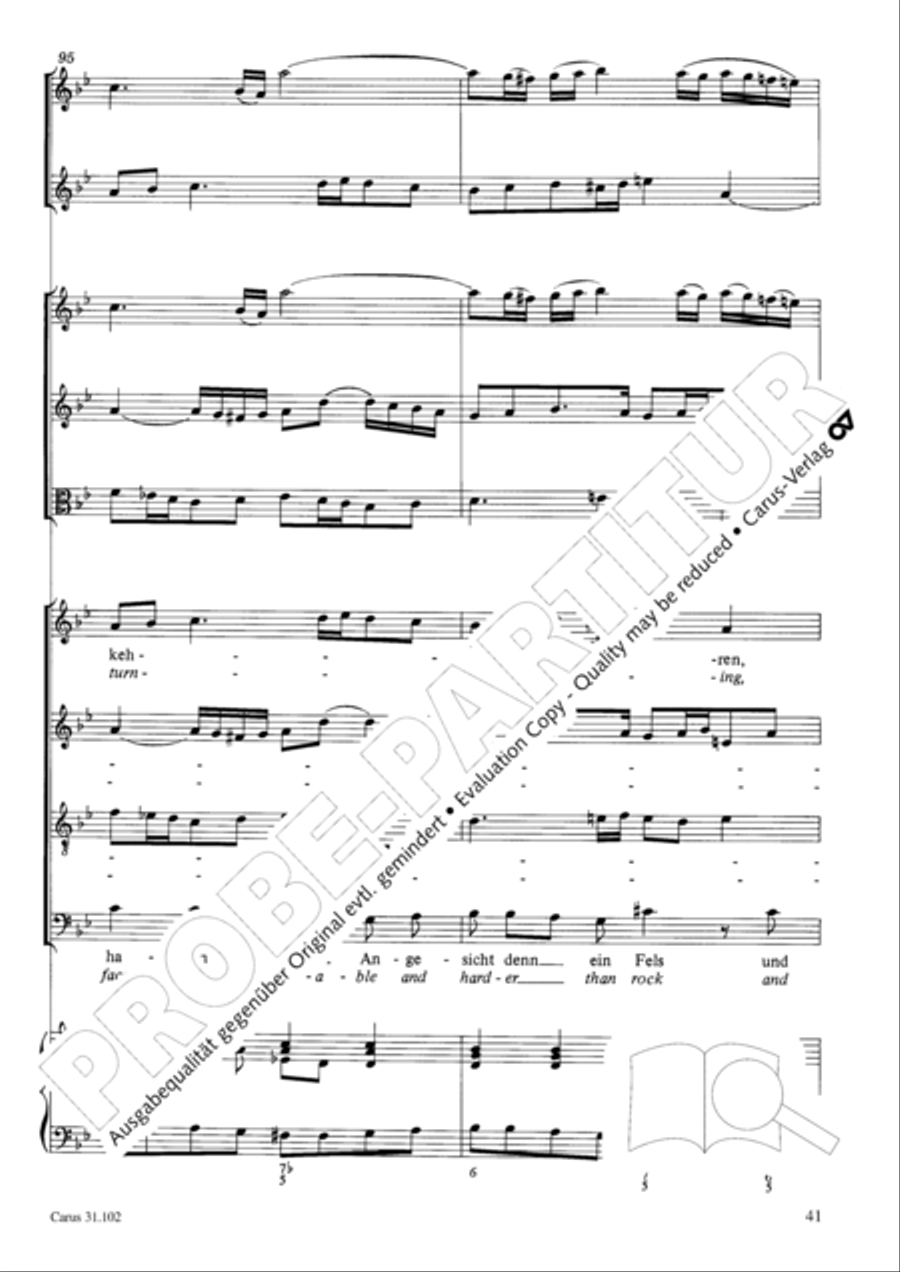 Lord God, your eyes are seeing truth in trusting (Herr, deine Augen sehen nach dem Glauben) ATB scores gallery preview page 42