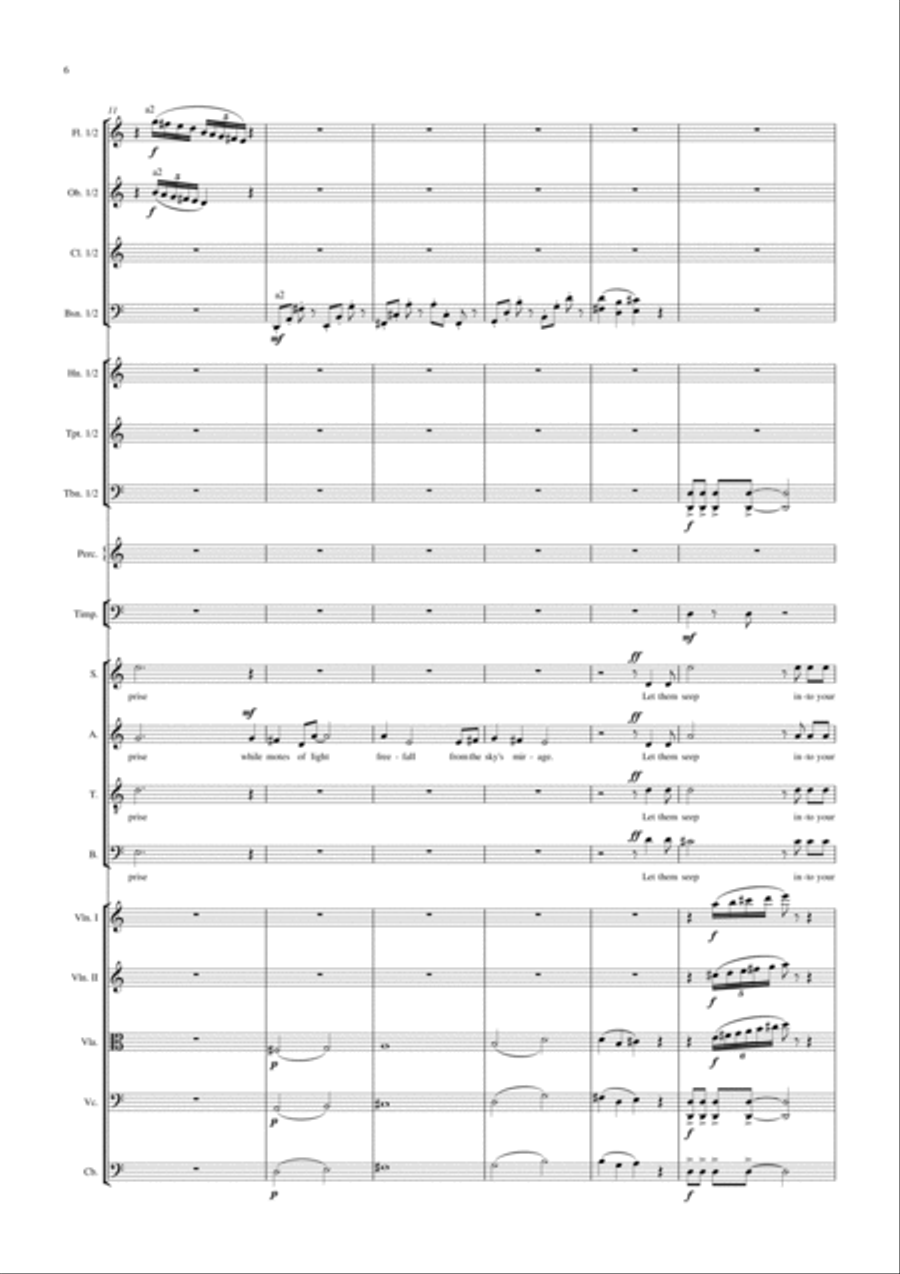 Carson Cooma: Just Now for SATB chorus and orchestra, score 4-Part scores gallery preview page 6