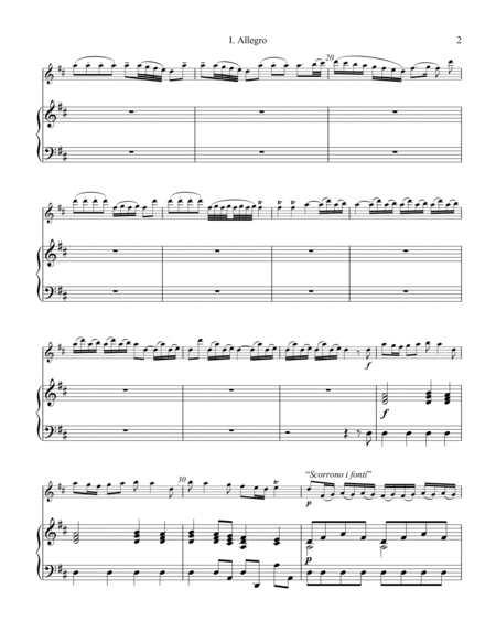 Allegro (i) from La Primavera (Spring) RV. 269 for flute (violin) and piano image number null