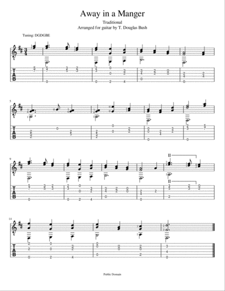 Traditional Christmas Carols Arranged for Classical Guitar Acoustic Guitar scores gallery preview page 4