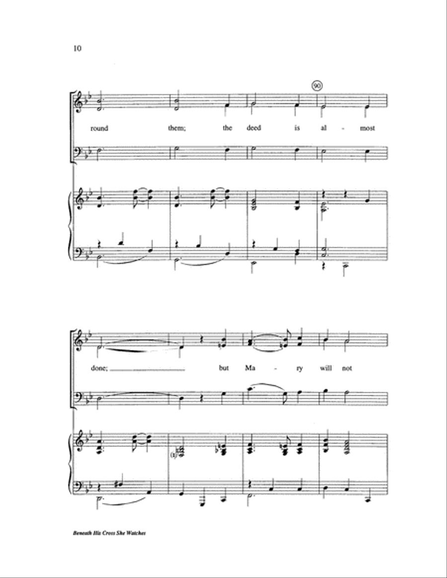 Beneath His Cross She Watches 3-Part scores gallery preview page 10