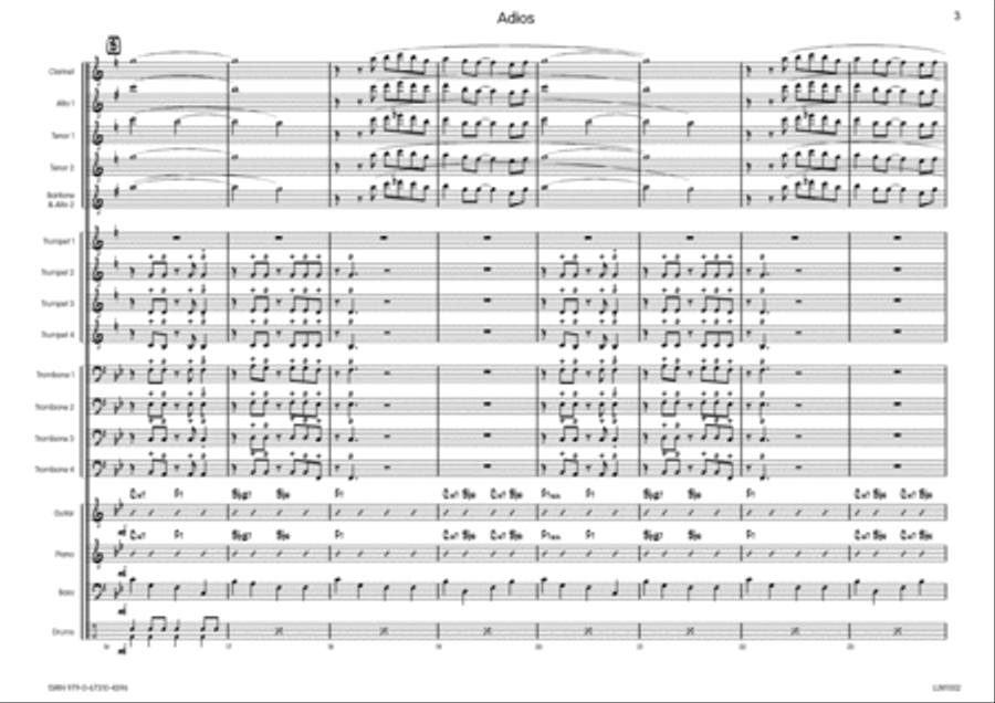 Adios Big Band scores gallery preview page 4