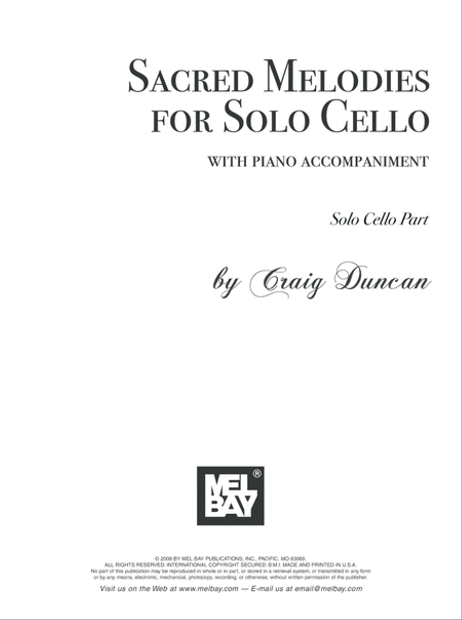 Sacred Melodies for Solo Cello Piano Accompaniment scores gallery preview page 2