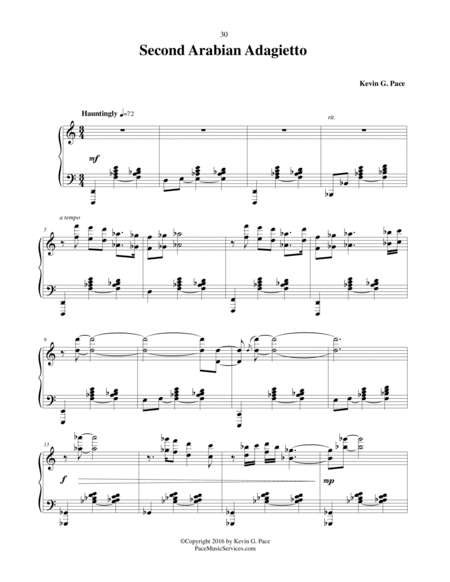 2nd Arabian Adagietto - original piano solo image number null