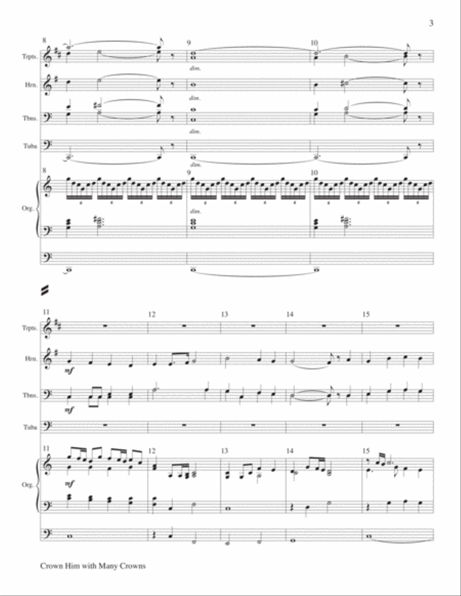 Crown Him with Many Crowns Chamber Music scores gallery preview page 4