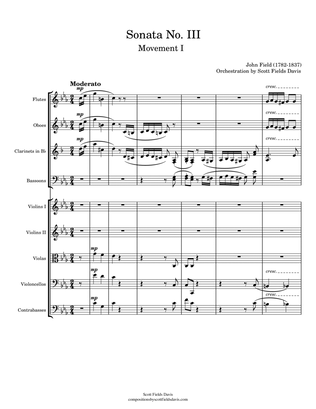 John Field, Sonata III (Movement I) arranged for orchestra by Scott Fields Davis