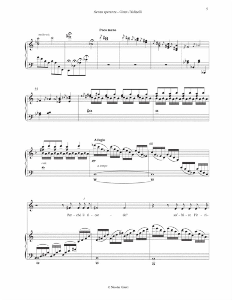 Senza speranze Chamber Music scores gallery preview page 5
