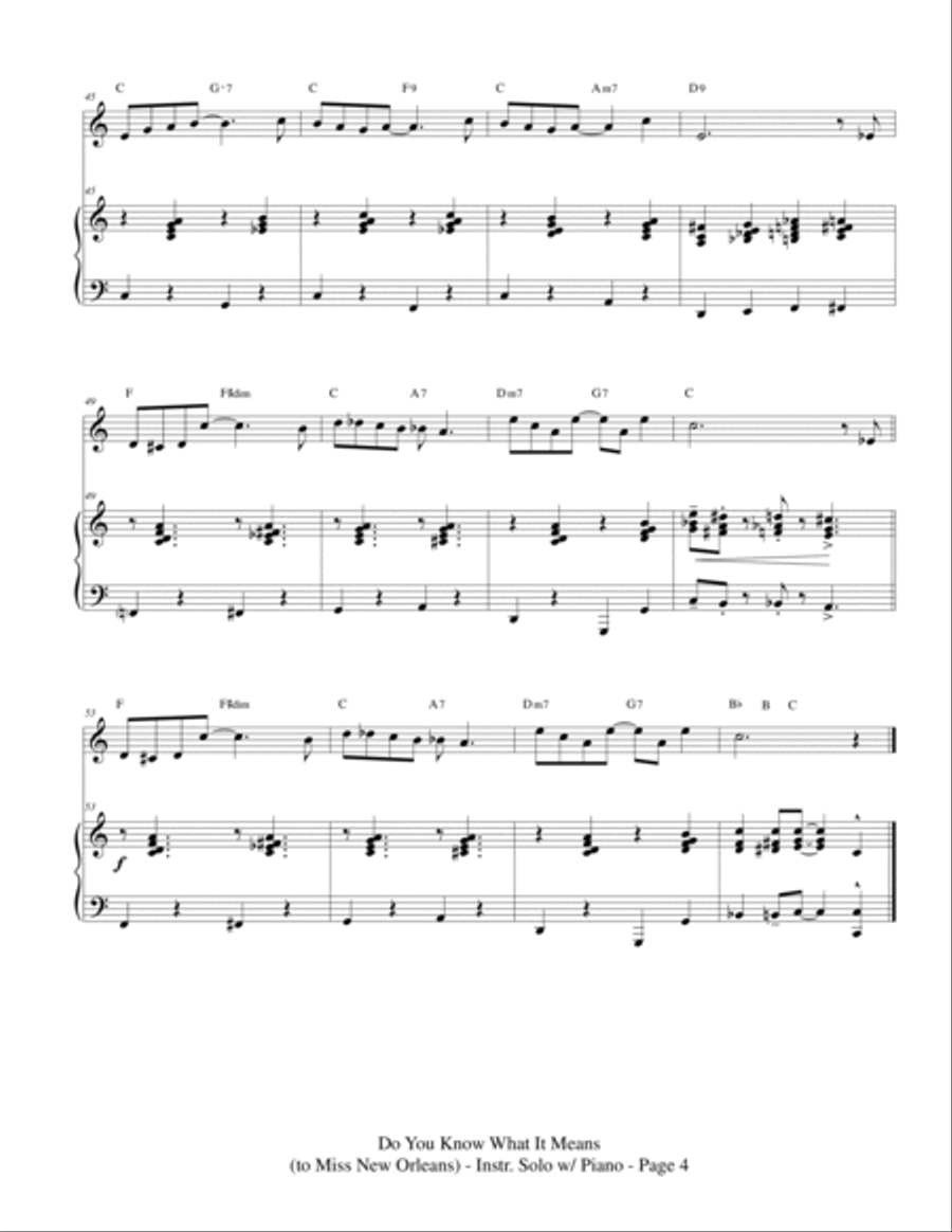 Do You Know What It Means To Miss New Orleans Piano scores gallery preview page 6