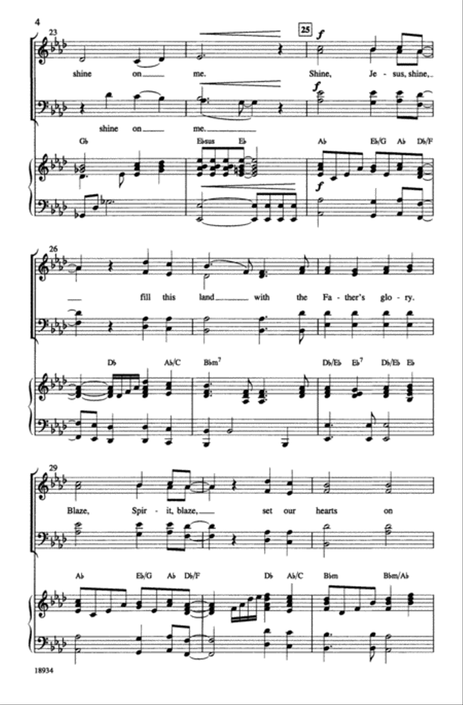 Shine, Jesus, Shine 4-Part scores gallery preview page 4