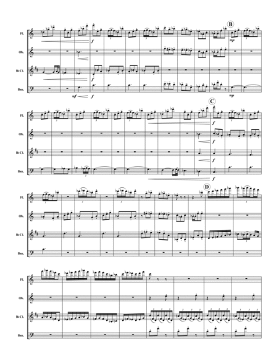 Espana (Six Hojas de Album) Woodwind Quartet scores gallery preview page 5