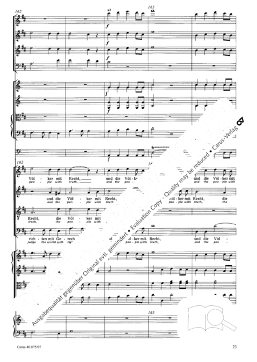 Psalm 98 (Der 98. Psalm) 4-Part scores gallery preview page 34