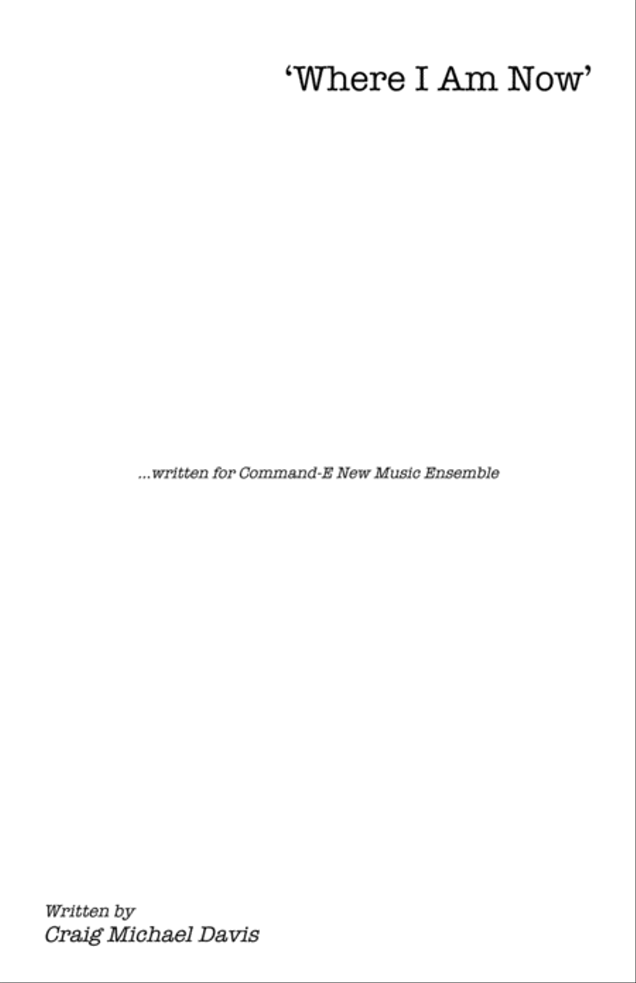 Where I Am Now Large Ensemble scores gallery preview page 1