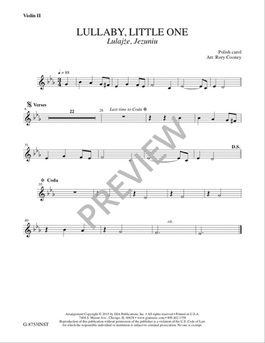 Lullaby, Little One - Instrument edition Flute scores gallery preview page 3