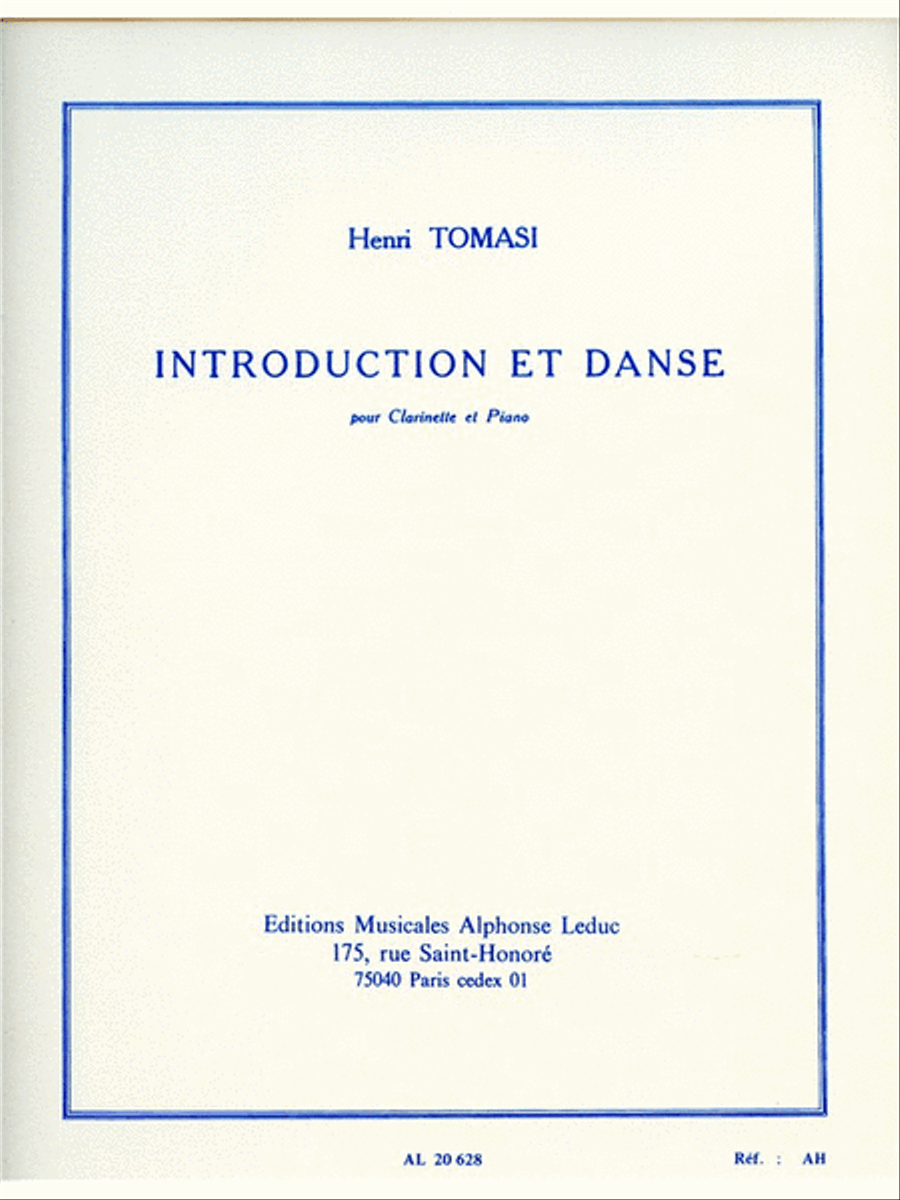 Introduction Et Danse (clarinet & Piano) Clarinet Solo scores gallery preview page 1