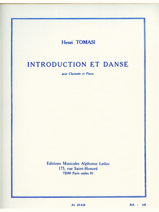 Book cover for Introduction Et Danse (clarinet & Piano)