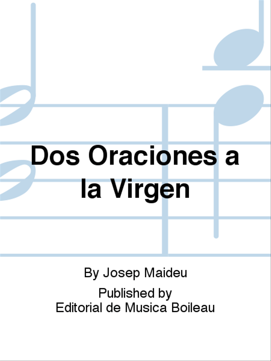 Dos Oraciones a la Virgen Voice scores gallery preview page 1