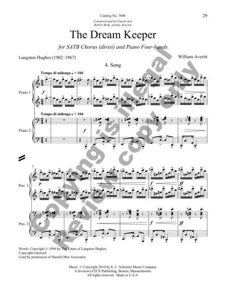 The Dream Keeper: 4. Song image number null
