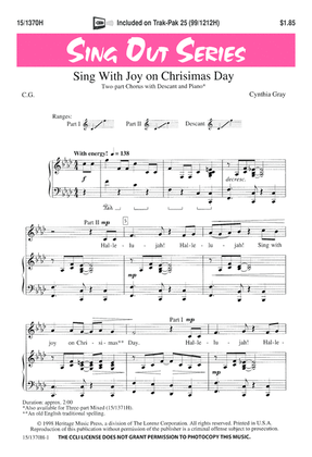Sing With Joy on Chrisimas Day