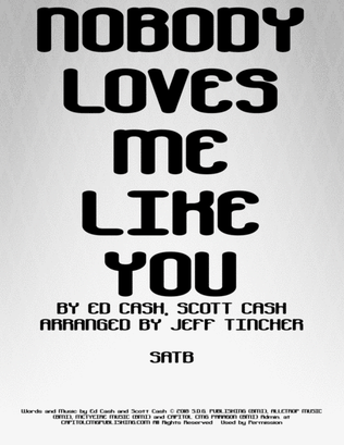 Book cover for Nobody Loves Me Like You