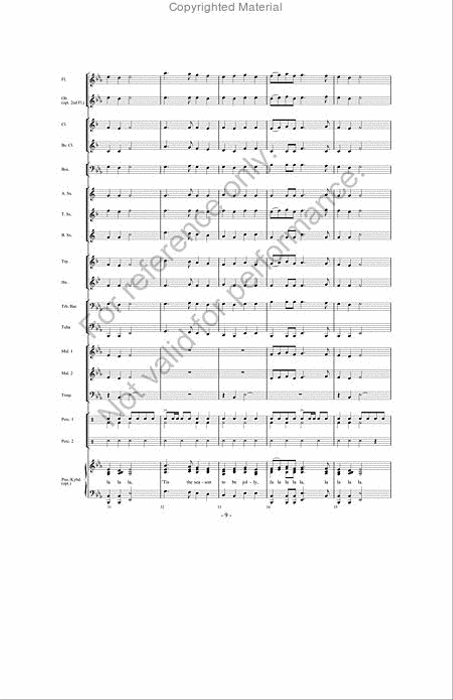 Songs Of Christmas Cheer! Concert Band scores gallery preview page 8