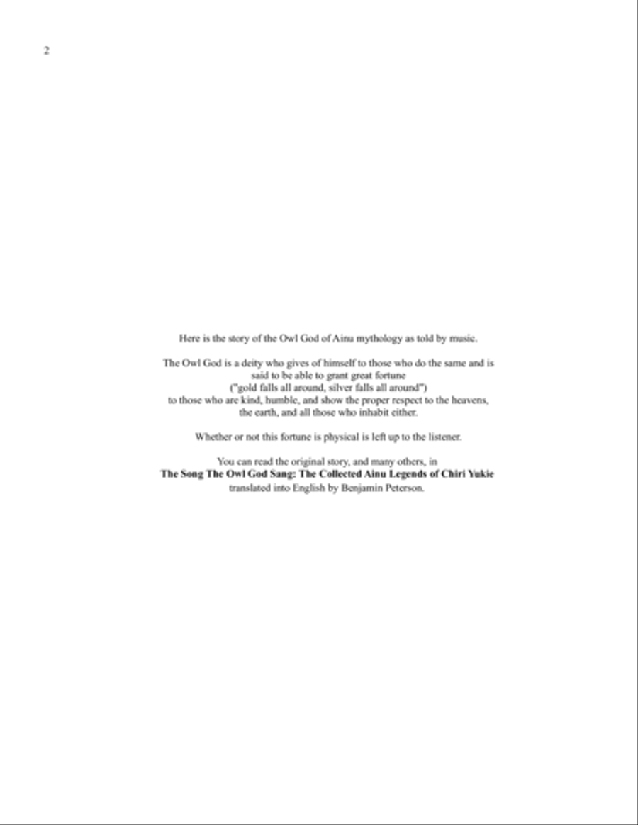 The Song the Owl God Sang -- A Folktale in Three Parts 3-Part scores gallery preview page 2