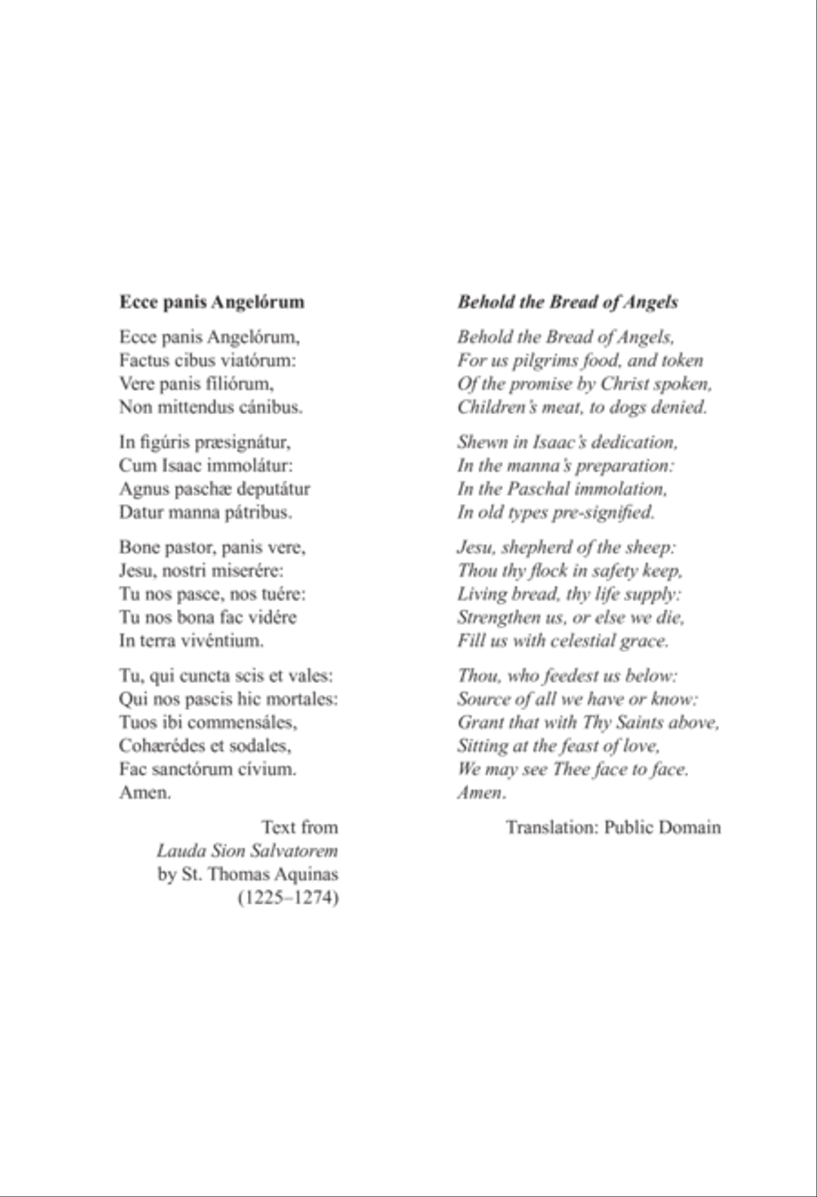 Ecce panis Angelorum 4-Part scores gallery preview page 2