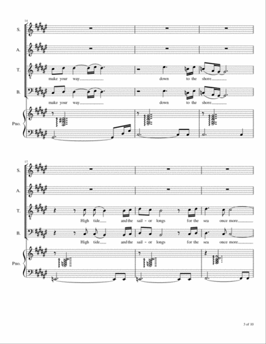 Sail On Sail On 4-Part scores gallery preview page 4