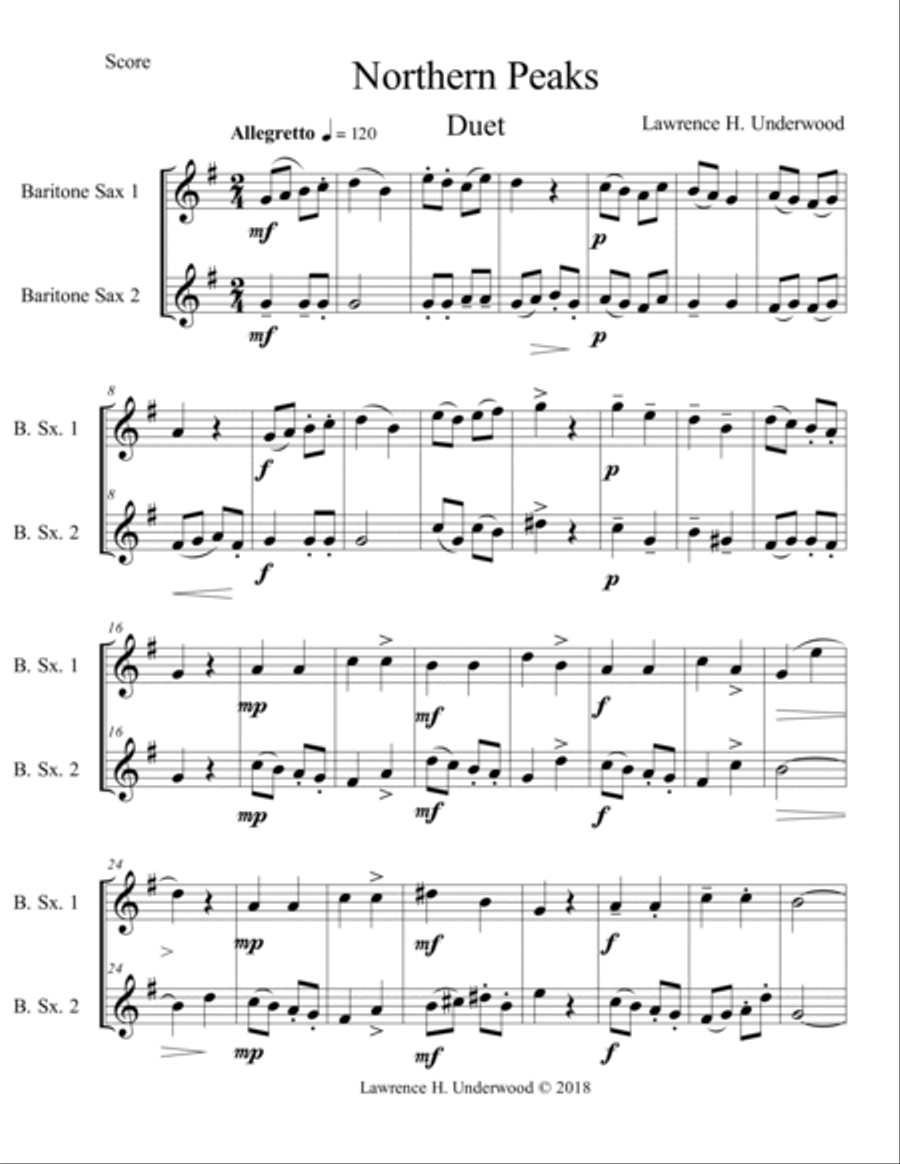 Northern Peaks Woodwind Duet scores gallery preview page 2