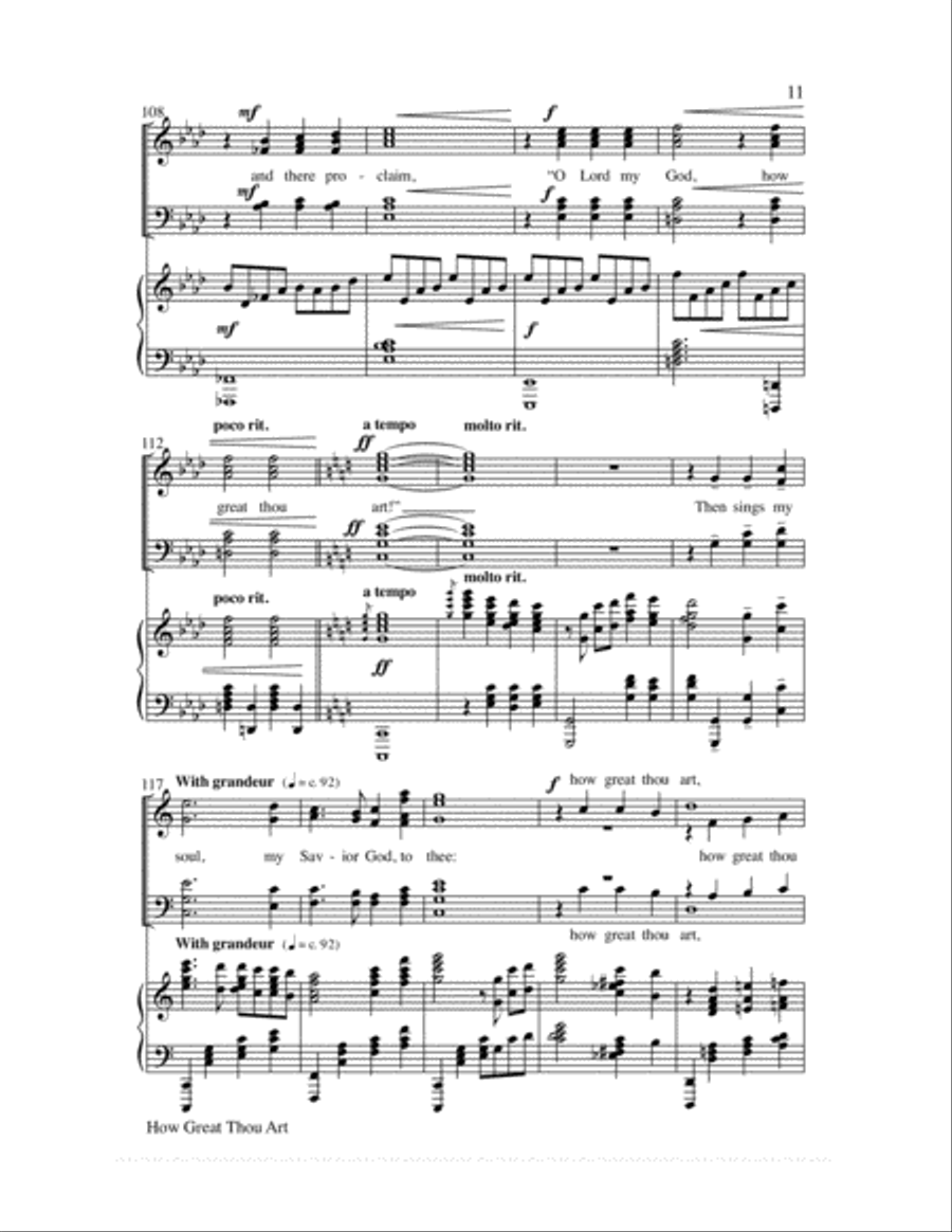 How Great Thou Art How Great Thou Art 4-Part scores gallery preview page 12