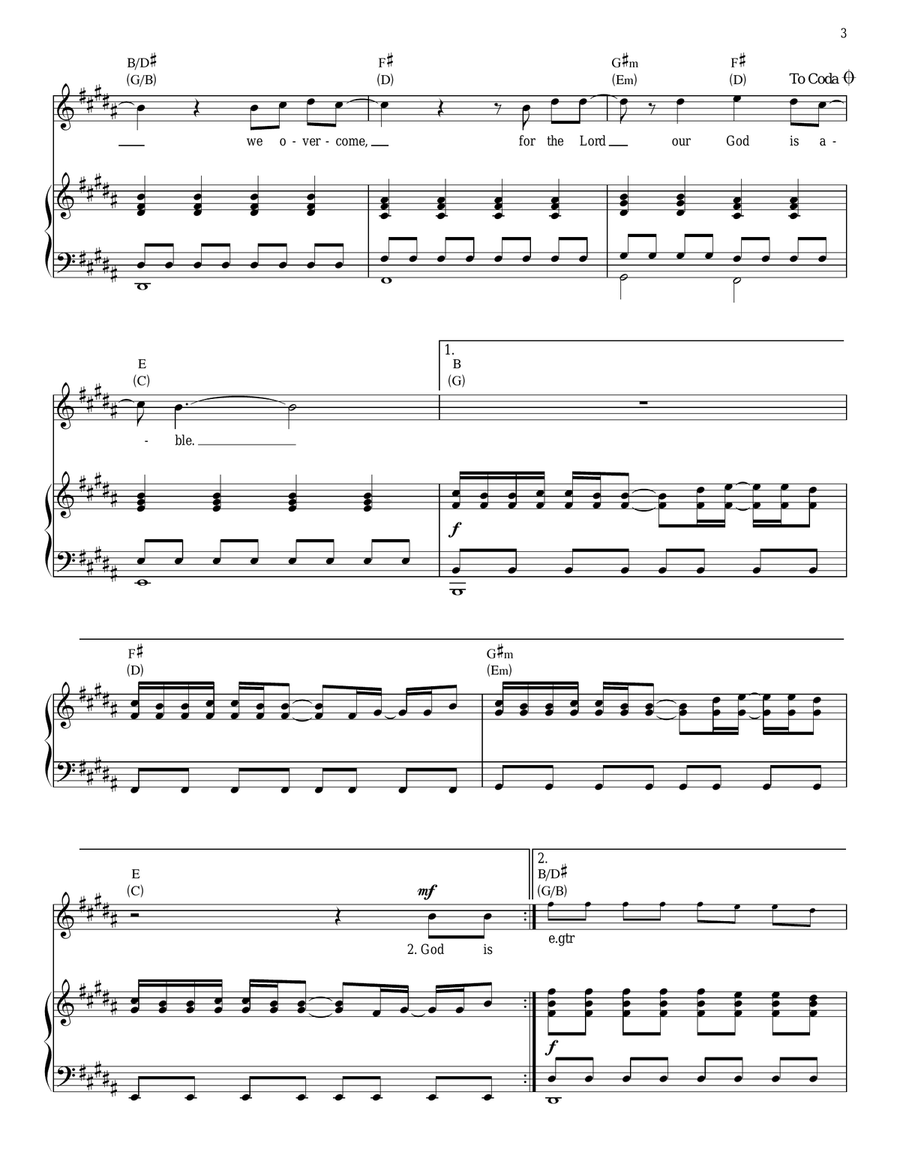 God Is Able Piano, Vocal, Guitar scores gallery preview page 3