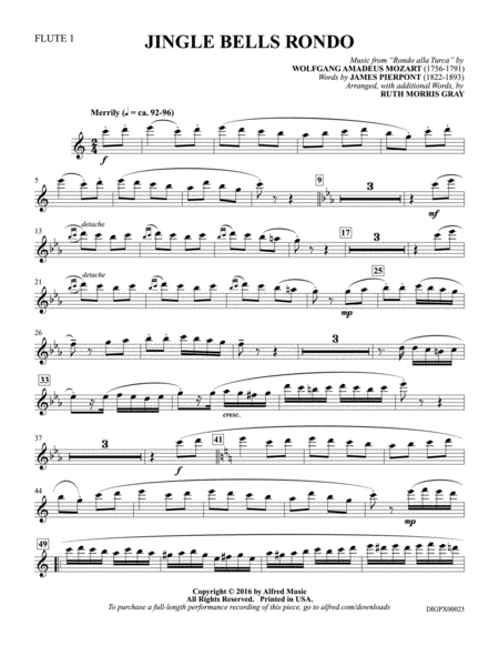Jingle Bells Rondo: Flute 1