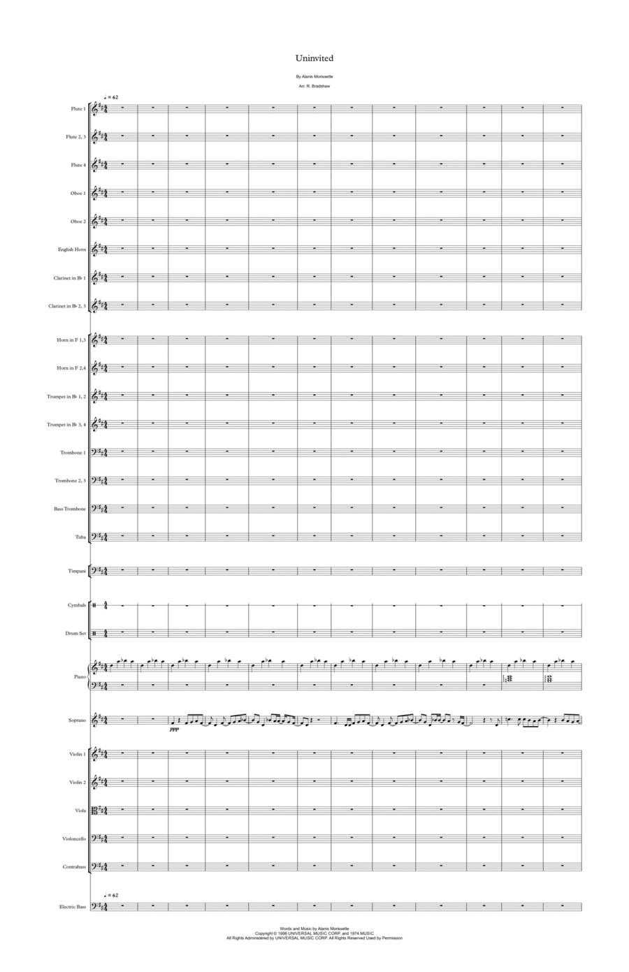 Uninvited Uninvited Full Orchestra scores gallery preview page 1