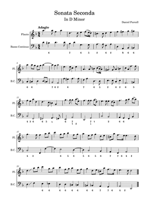Daniel Purcell - Recorder Sonata no.2 in D minor