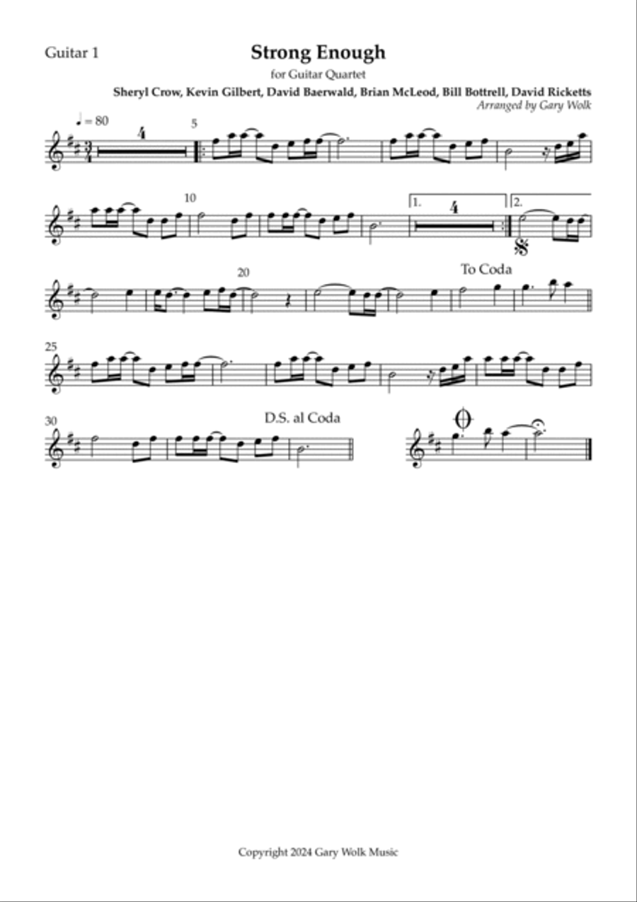 Strong Enough Guitar scores gallery preview page 4