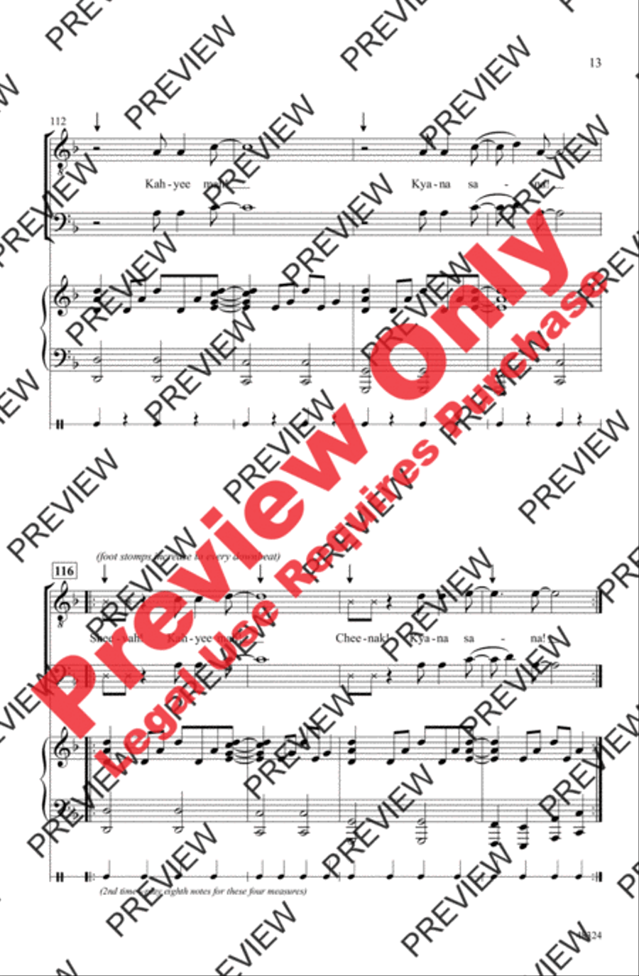 Bringers of Noise Men's Choir scores gallery preview page 13